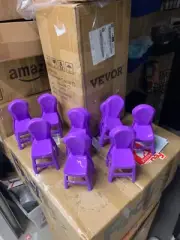 Barbie Plastic Purple Chairs - Comes with 2 Chairs together