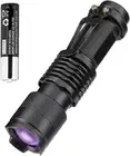 395nm LED UV Blacklight Flashlight, Pocket Zoomable Battery Operated Powered