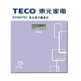 東元 TECO 時尚電子體重計 XYFWT781