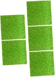 MOBUTOFU 5Pcs Artificial Moss Eco Bottle Grass Decoration for Fairy Gardens DIY Micro Landscape Accessories Realistic Green Turf for Garden Decor and Landscaping Wall Decor