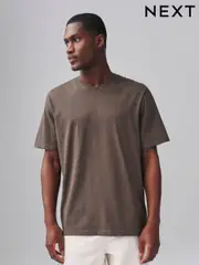 Neutral Brown Regular Fit Essential V-Neck T-Shirt (AT4026) | $15
