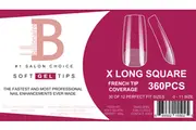 Billionaire Soft Gel Tips Box Nail False Fake Extra Long Square - 360pcs