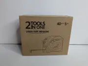 2-in-1 Laser Tape Measure 131Ft Digital Tape Measure with Laser & 16Ft Measuring