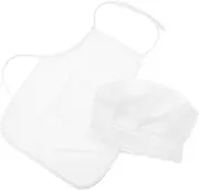 FOMIYES Newborn Chef Hat and Apron Adorable Photography Props for Boys Comfortable Clothes for Memorable Photo Shoots and Everyday Wear S White