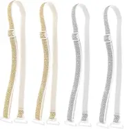 [Healeved] Elastic Bra Extension Straps Thin Women's Bra Straps Replacement for Strapless Dresses Tops