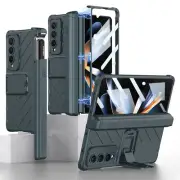 For Samsung Galaxy Z Fold4 / Z Fold3 Magneitc Hinge Case S Pen Slot Hidden Stand