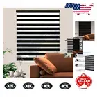 Zebra Roller Shades - Blackout Window Blinds for Stylish Home Privacy - 21" W