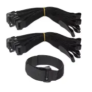 LJY 16-Pack Hook and Loop Straps Nylon Cable Ties Organizer Fastener 11.8 in ...