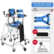 Upright Rollator Walker Stand Up Walker with 8 Wheels Anti-tilt Wheel Hemiplegia