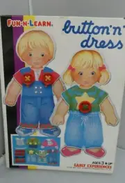 VINTAGE #6341 FUN-N-LEARN BUTTON 'N' DRESS SEWING TOY 1980