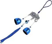 Evil Eye Wind Spinner | Metal Evil Eye Key Ring Ornament,Stylish Evil Eye Key Ring Ornament, Evil Eye Pendant Decoration with Tassels/Bells for Balcony, Patio, Garden