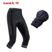 Santic Men's Cycling Shorts 4D Coolmax Padded Bicycle Bike 3/4 Pants M-3XL