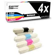 4x Eurotone Toner Of for OKI MC-361-DN C-510-DN C-530-DN C-331-DN