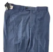 Ralph Lauren Dress Pants Mens Size 36x34 Blue Flat Front