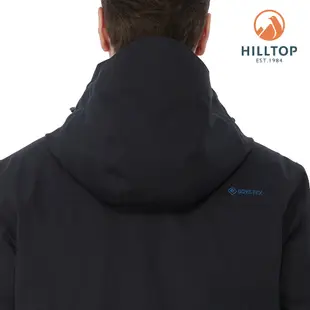 【HILLTOP山頂鳥】 GORE-TEX 二合一防水羽絨長大衣 男款 黑｜PF21XM60ECAA