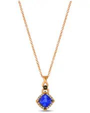 Le Vian Chocolatier 14K Strawberry Gold 0.97 ct. tw. Diamond & Tanzanite Pendant Necklace