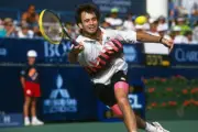 Andre Agassi Runs And Swings 1980s Tennis Photo