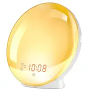 "New Wake Up Light Alarm Clock | Sunrise/Sunset Simulation | Dual Alarms, FM Rad