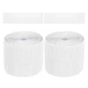 2Pcs 3.9inch x 78.7ft Bulletin Board Border, White (1.3mm)