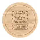 You're My Favourite Librarian Stars Round Chopping Cheese Board Funny