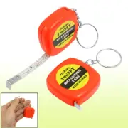 1 Meter 3 Feet Measuring Tool Mini Tape Measure w Key Ring 2 Pcs