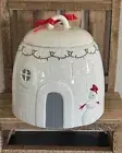 Magenta Home Nimble Nest Ceramic Igloo Snowman Canister Christmas Cookie Jar New
