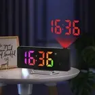 Electronic Clock with LED Projection and Nighttime Visibility Features