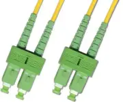 15M (49.2ft) OS2 SC/APC to SC/APC Fiber Optic Cable Duplex Singlemode 9/125