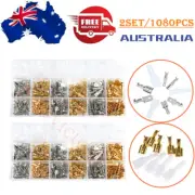 1080pcs Insulated Crimp Terminals Spade Male Female Wire Connectors Kit Set