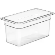 CAMBRO 1/3 GN POLYCARBONATE HOTEL PAN, 6" DEEP, 6PK CLEAR 36CW-135