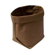 Washable Kraft Paper Bag Multi Use Home Storage Bag Organizer Storage Bin S