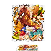 Cool Unicorn Rudicorn Salty Junk Food Shower Curtain