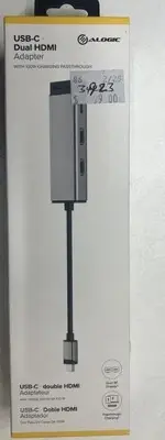 Alogic USB-C Dual HDMI 4K Adaptor support 100W Power Charging Passthrough - NEW