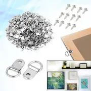 PICTURE FRAME HOOKS D RINGS HANGERS FRAME HANGING ANTIQUE SLIVER FIXING 10-100