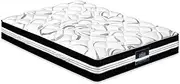 Giselle Bedding King Mattress Bed Foam Mattresses 30cm Thickness, with 5-Zone Pocket Spring System and Breathable Euro Top, 5Yrs Warranty, Medium Firm, White with Vacuum Packed