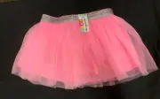Tutu Tulle Skirt W Panties Pink Sparkly Silver Glitter 18 M Toddler Girls New