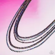 Paparazzi ~ Dangerously Demure MultiOIL SPILLNecklace ~EXCLUSIVE 2024