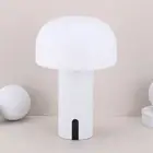 Mushroom Table Lamp Rechargeable Cordless Touch Control Bedside Lamp (White)