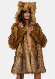 [Club Exx] Wild Instincts Faux Fur Coat