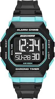[Skechers] Men's Whitfield Digital Black Polyurethane Watch, Black