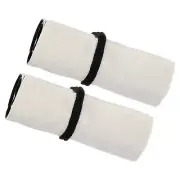 Handmade 36 Slots Roll Up Pencil Case, 2 Pack Canvas Pouch White/Black