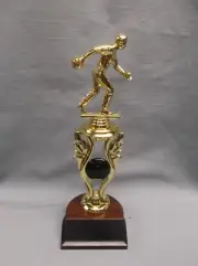 BOWLING male theme riser ball trophy award weighted base