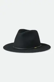 Brixton Hat Wesley Fedora Adjustable Black/Black