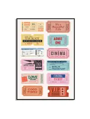 [Namly Design] Retro Tickets Collage Poster