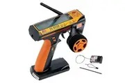 Flysky FS-GT3C RC Transmitter with FS-GR3E Receiver, 2.4GHz 3 Channel LCD Remote Controller and Receiver for RC Car Boat Orange