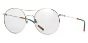 Gucci Women's Silver with Tortoise & Green / Grey Tinted Sunglasses