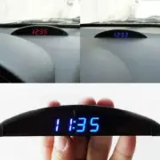12V Digital LED Alarm Auto Electronic Car Clock Voltmeter Thermometer 3 In 1
