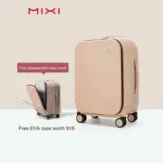 Mixi Patent Design Aluminum Frame Suitcase Carry On Rolling Luggage Cornel Pink