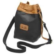 Soft Camera Bag, L Size Camera Drawstring Shoulder Bag with Hand Strap, Black