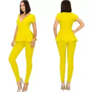 Sassy Peplum One-Piece Jumpsuit